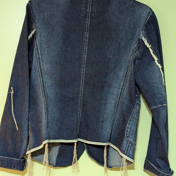 Marithe Francois Girbaud Jean Jacket (Large) Deconstructed Fashion - Picture 6 of 10